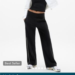 Athleta Women's Black Wide-Leg Venice Pants